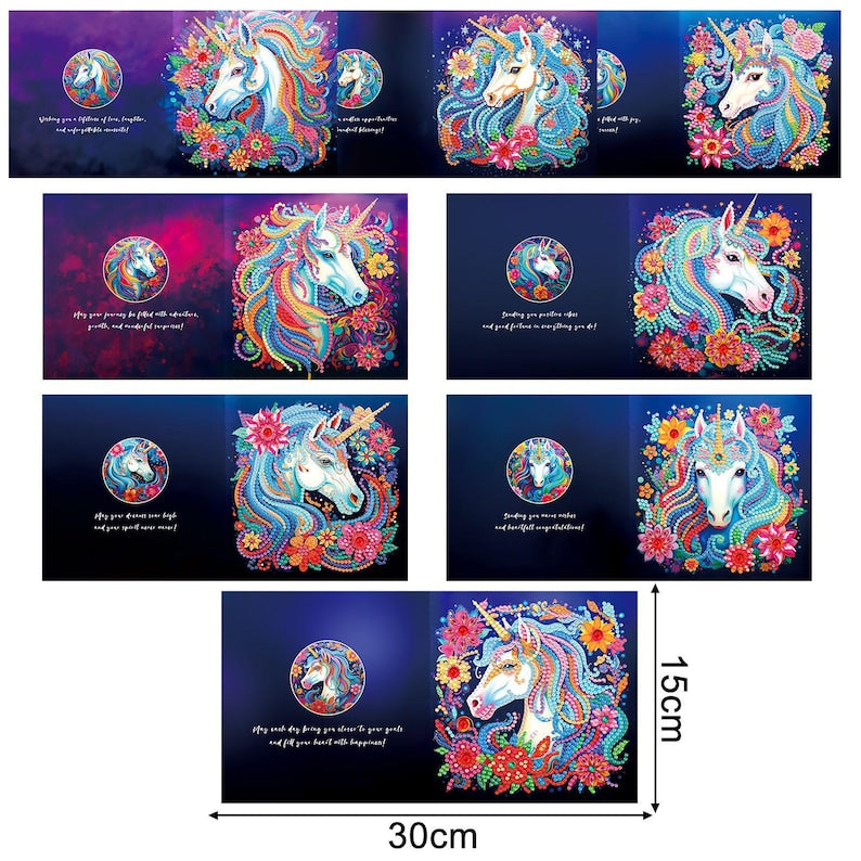 DIY Diamond Painting Cross Greeting Cards, Handmade Craft Set with Envelopes 15x30cm