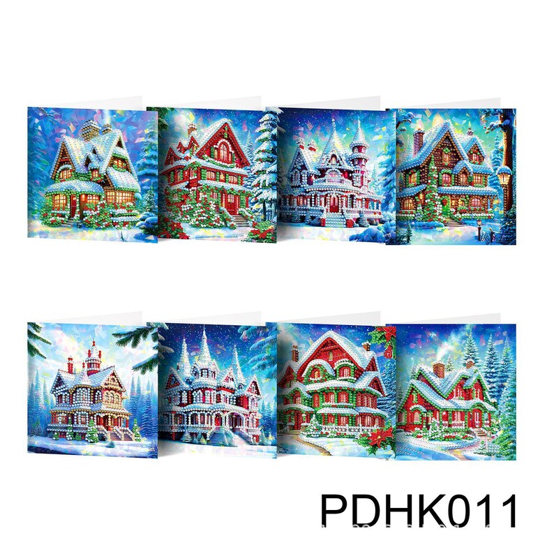 DIY Diamond Painting Greeting Cards Kit, Handmade Craft Cards with Envelopes