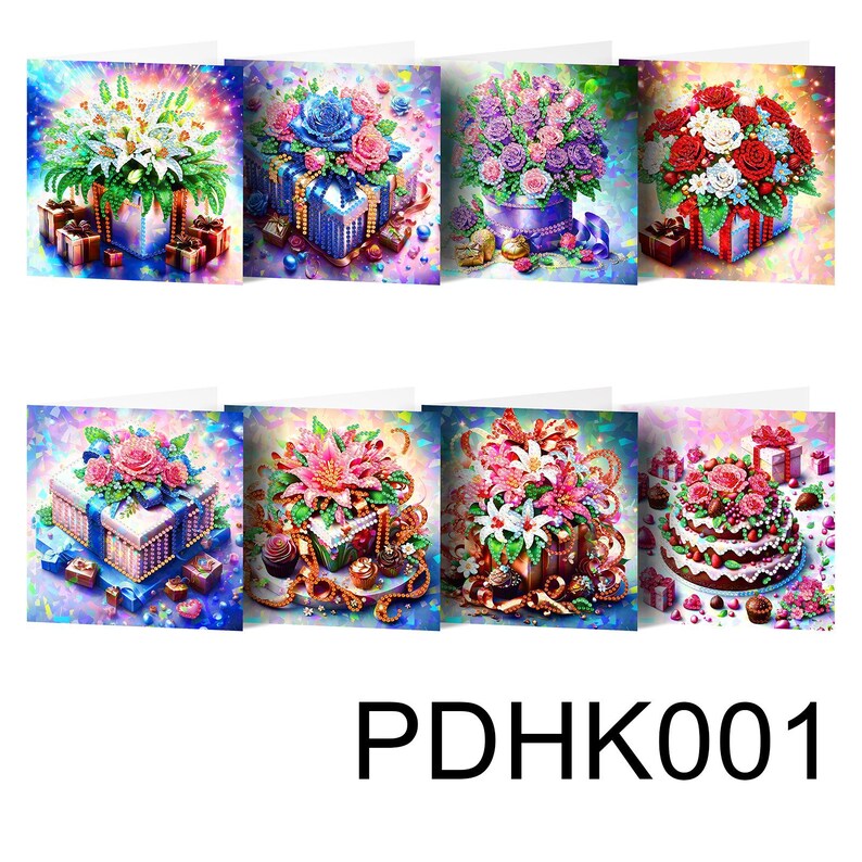 DIY Diamond Painting Greeting Cards Kit, Handmade Craft Cards with Envelopes