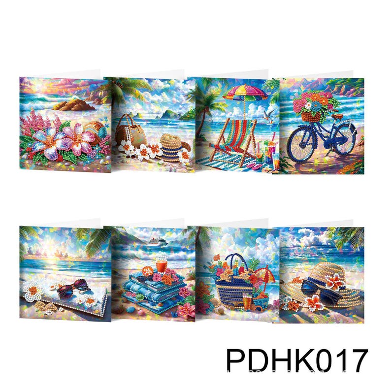 DIY Diamond Painting Greeting Cards Kit, Handmade Craft Cards with Envelopes