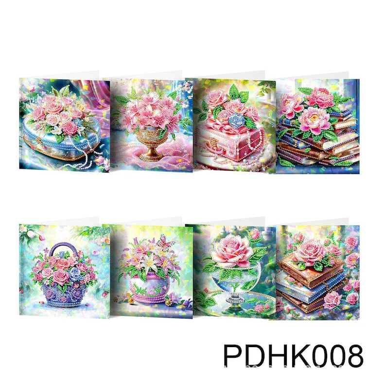 DIY Diamond Painting Greeting Cards Kit, Handmade Craft Cards with Envelopes