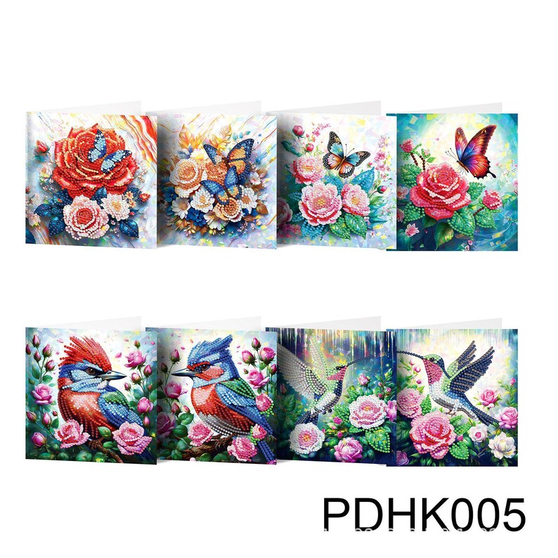 DIY Diamond Painting Greeting Cards Kit, Handmade Craft Cards with Envelopes