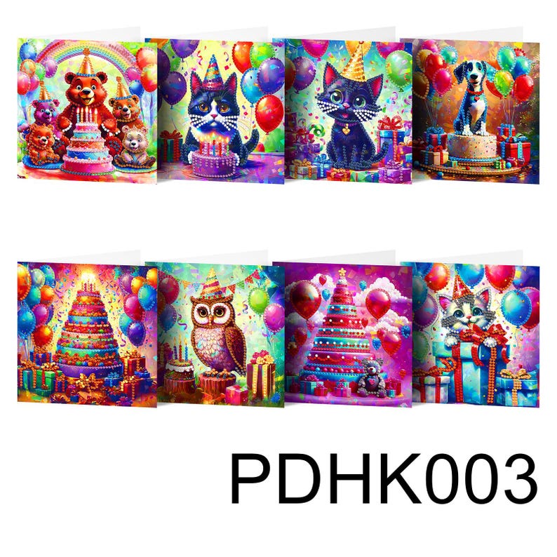 DIY Diamond Painting Greeting Cards Kit, Handmade Craft Cards with Envelopes