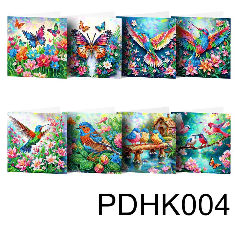 DIY Diamond Painting Greeting Cards Kit, Handmade Craft Cards with Envelopes