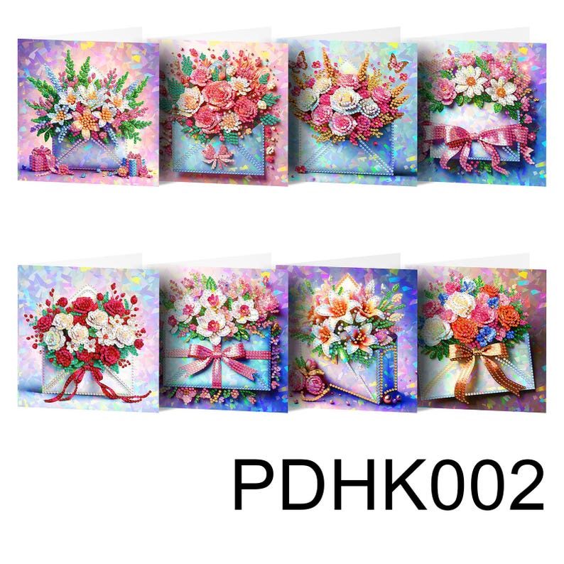 DIY Diamond Painting Greeting Cards Kit, Handmade Craft Cards with Envelopes