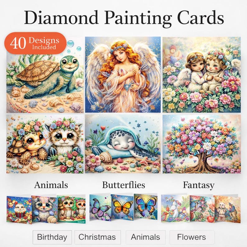 DIY Diamond Painting Cross Greeting Cards, Handmade Craft Set with Envelopes 15x30cm