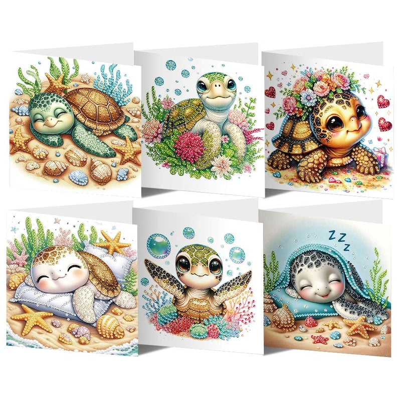 Fantasy Fairy Diamond Painting Greeting Cards Kit, Rhinestone Art Craft Cards (6x12in)