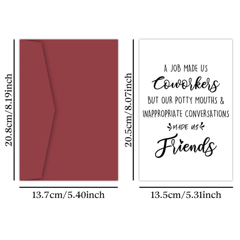 Funny Sarcastic Birthday Cards for Friends, Gag Joke Greeting Cards