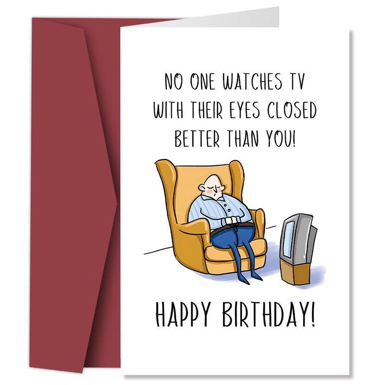 Funny Sarcastic Birthday Cards for Friends, Gag Joke Greeting Cards