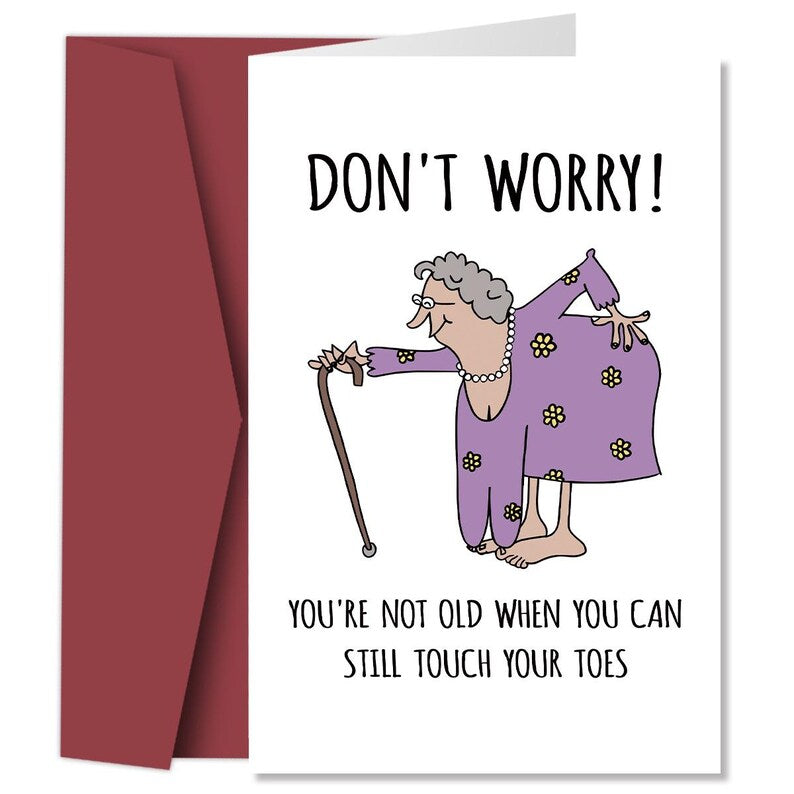 Funny Sarcastic Birthday Cards for Friends, Gag Joke Greeting Cards