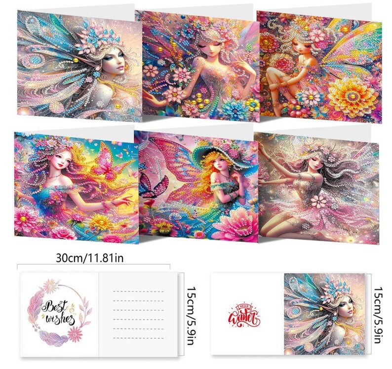 Butterfly Diamond Painting Card Kit: Beginner Craft, Soft Colors, Paper & Acrylic Drills