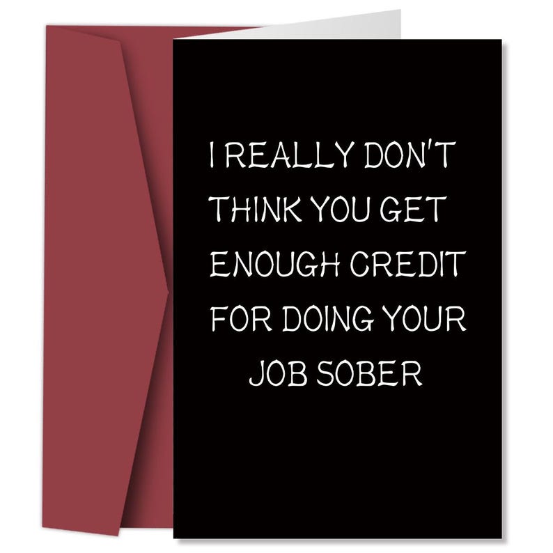 Funny Sarcastic Birthday Cards for Friends, Gag Joke Greeting Cards