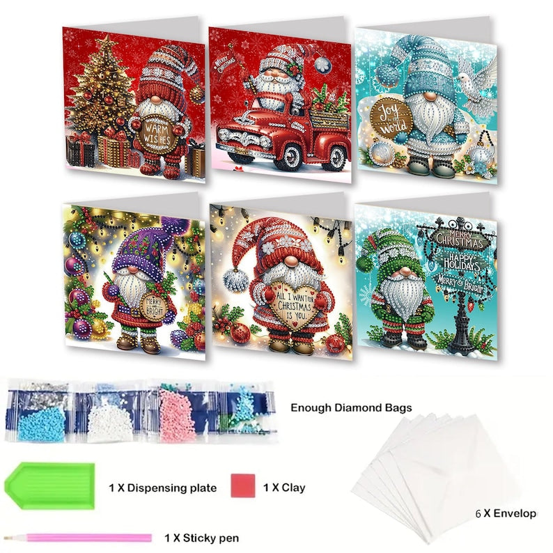 Diamond Painting Cards Kit, Butterfly Rhinestone Greeting Cards, DIY Craft Set (Assorted Designs)