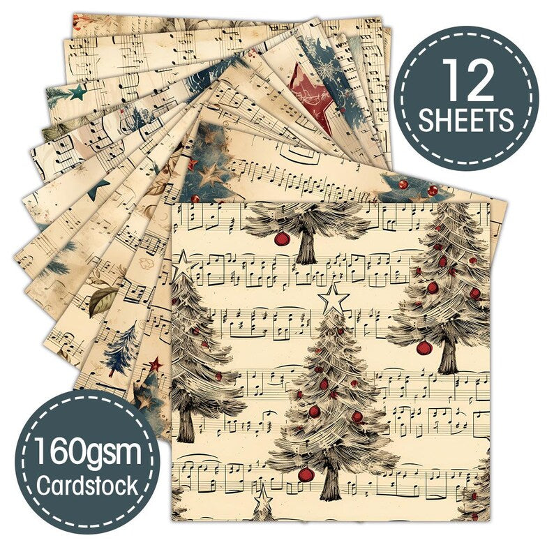 48PCS Vintage Scrapbook Paper Pack DIY Kit for Beginners Journaling
