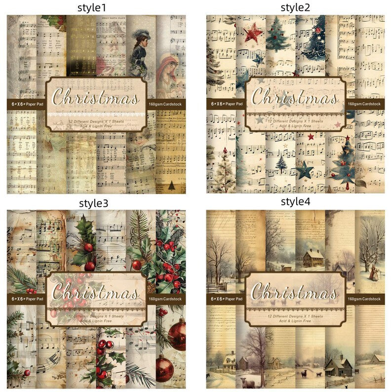48PCS Vintage Scrapbook Paper Pack DIY Kit for Beginners Journaling