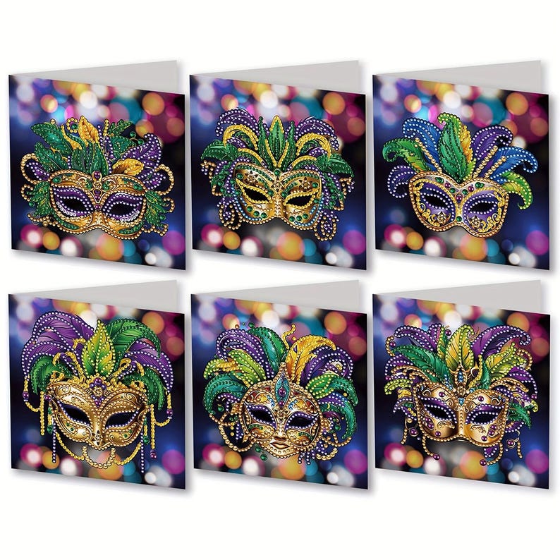 Diamond Painting Butterfly Card Set, 6pc DIY Greeting Cards, Beginner Craft Kit