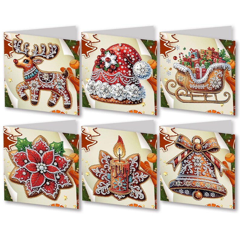 Diamond Painting Butterfly Card Set, 6pc DIY Greeting Cards, Beginner Craft Kit