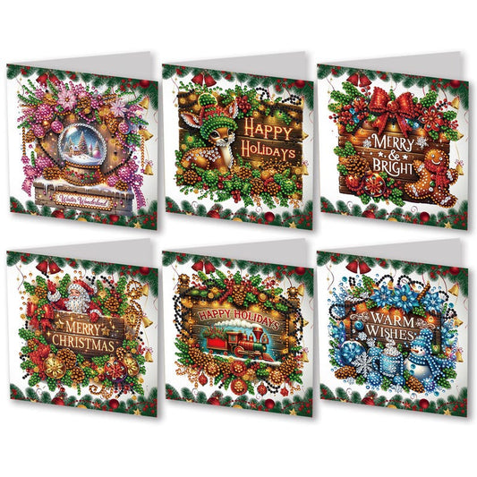 Diamond Painting Butterfly Card Set, 6pc DIY Greeting Cards, Beginner Craft Kit