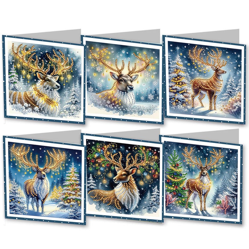 Diamond Painting Butterfly Card Set, 6pc DIY Greeting Cards, Beginner Craft Kit