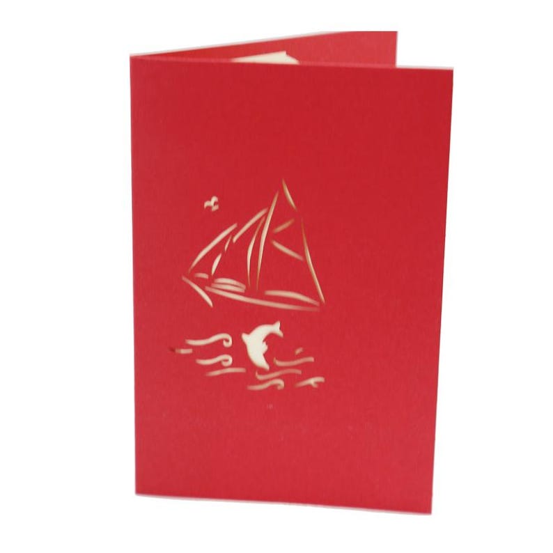 Sailing Ship Card, 3D Nautical Greeting for Birthdays, Good Luck Notes and Thoughtful Congratulations