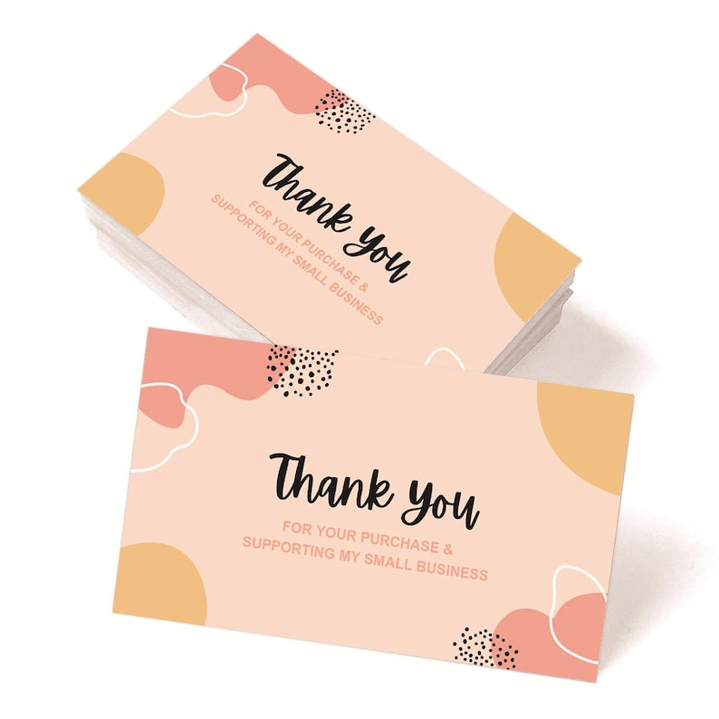 Gold Foil Thank You Cards for Business Packaging (8 Sets, 400Pcs), Customer Appreciation Inserts