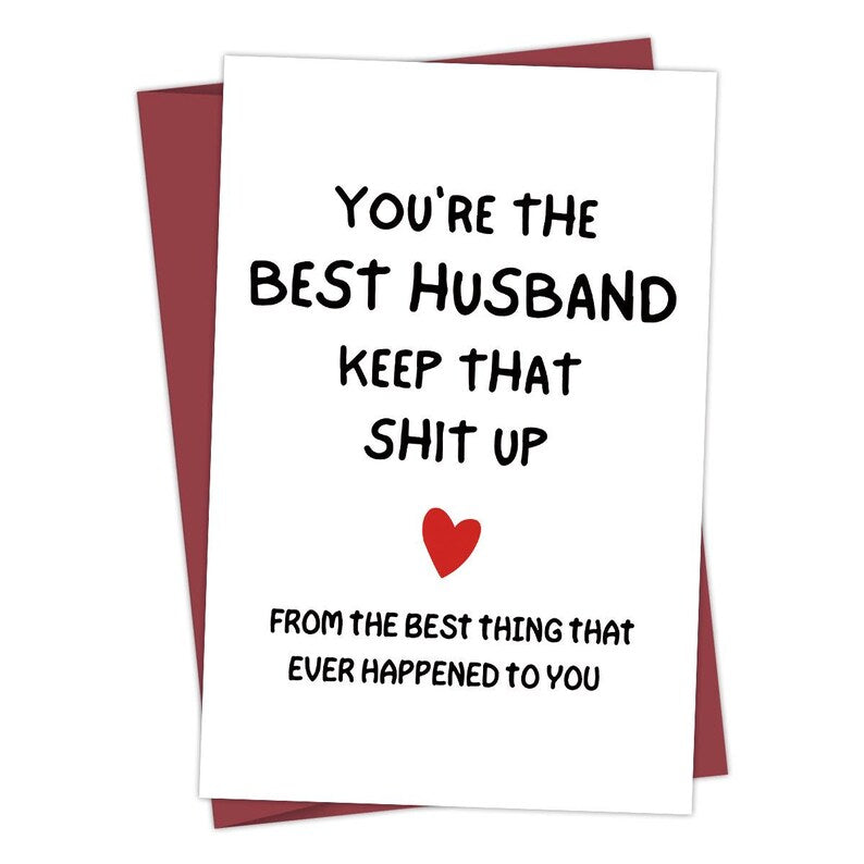 Funny Husband Birthday Card, Humorous Joke Greeting Card (Set of 15)