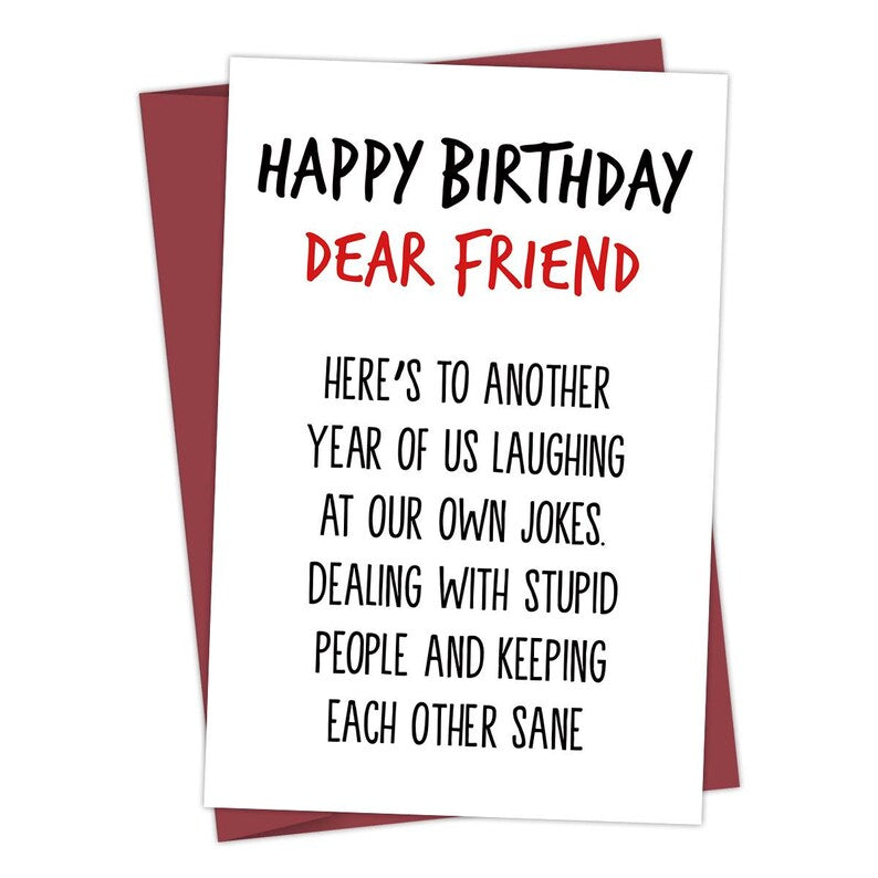 Funny Husband Birthday Card, Humorous Joke Greeting Card (Set of 15)