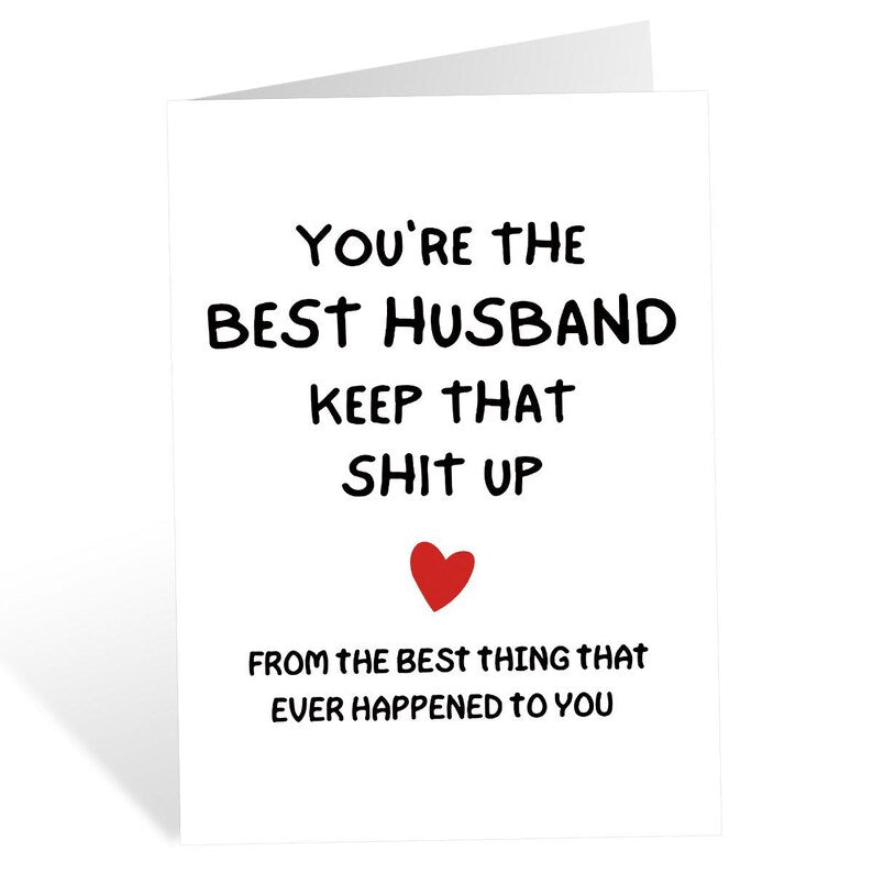 Funny Husband Birthday Card, Humorous Joke Greeting Card (Set of 15)