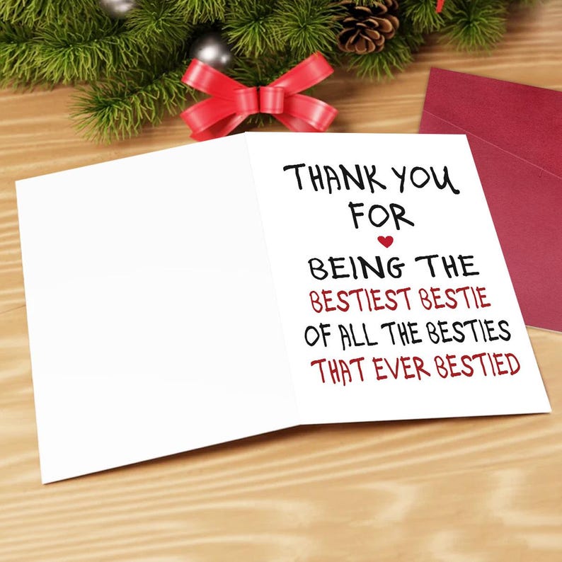 Set of 5 Funny Christmas Elf Card Gift for Friend Holiday Humor