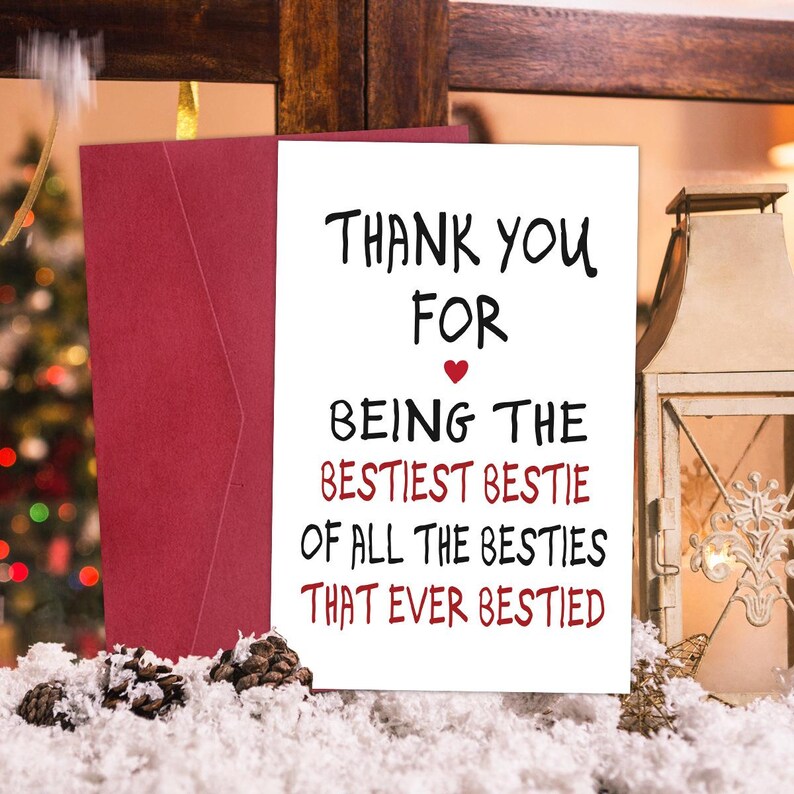 Set of 5 Funny Christmas Elf Card Gift for Friend Holiday Humor