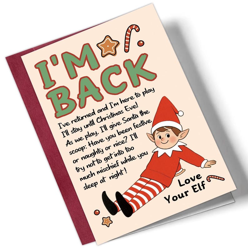 Set of 8 Funny Christmas Card Adult Humor Gift for Friends Party