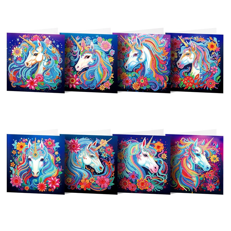 Diamond Painting Cards, Mandala Flower Bird Butterfly Designs, Festive Mail Craft Kit