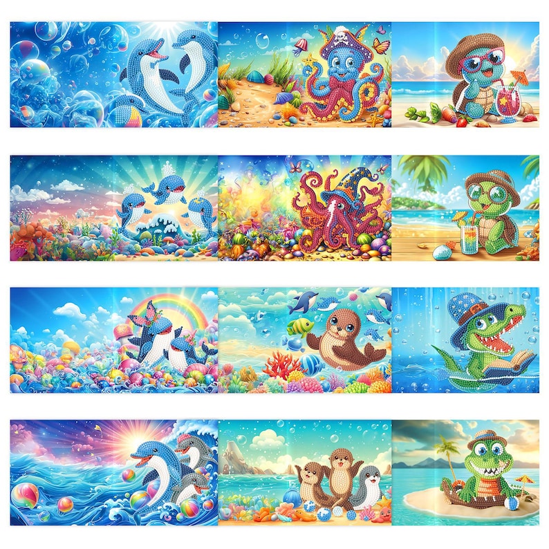 Diamond Painting Cards, Mandala Flower Bird Butterfly Designs, Festive Mail Craft Kit