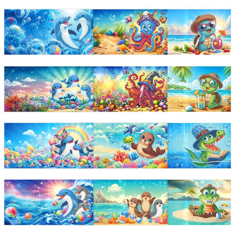 Diamond Painting Cards, Mandala Flower Bird Butterfly Designs, Festive Mail Craft Kit