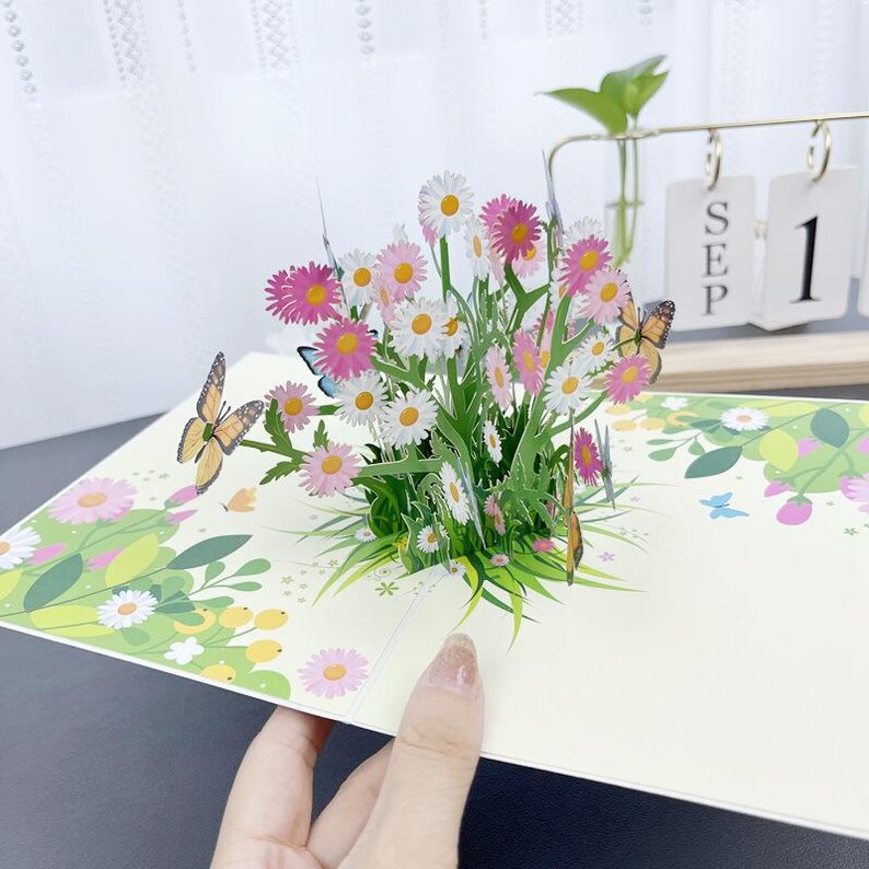Sunflower Pop Up 3D Card Bouquet Style Gift For Mom Birthday Decor