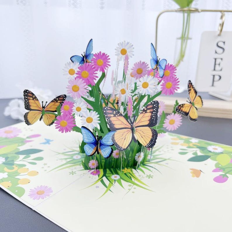 Sunflower Pop Up 3D Card Bouquet Style Gift For Mom Birthday Decor
