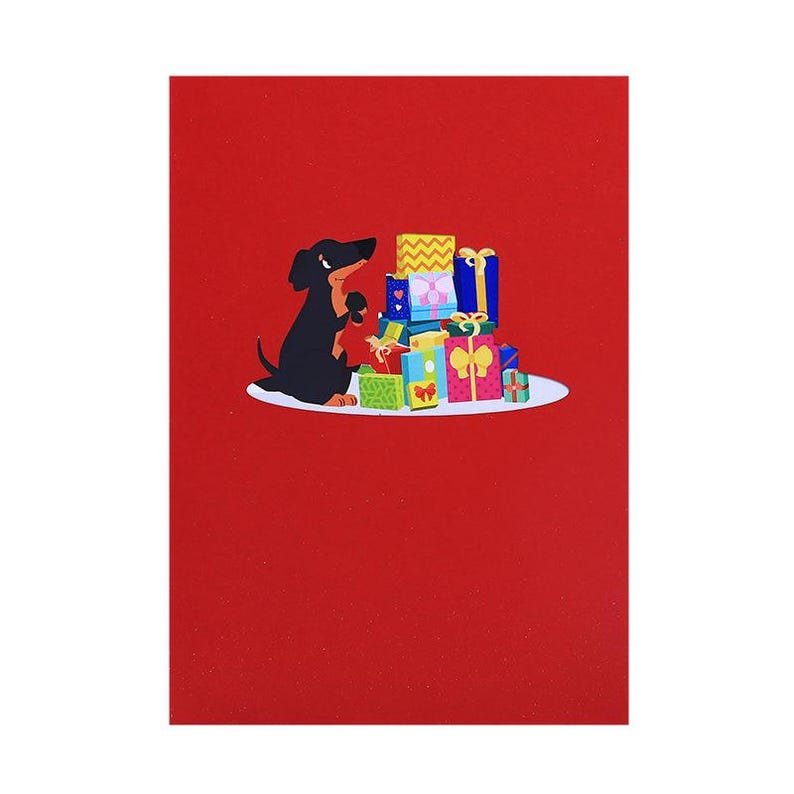 Dachshund Pop Up Card: 3D Dog Love Greeting for Pet Lovers (13x18 cm)