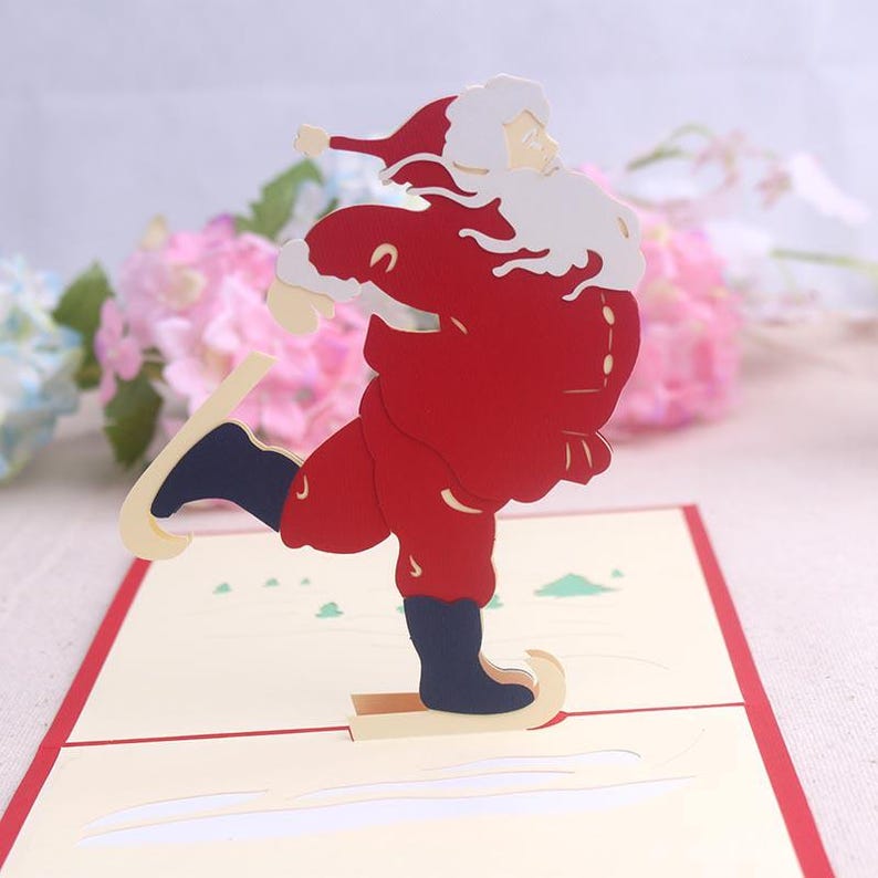 Santa Claus Pop Up Card 3D Christmas Gift For Kids And Family