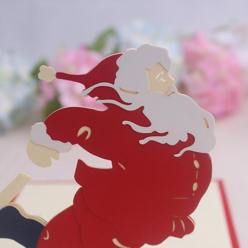 Santa Claus Pop Up Card 3D Christmas Gift For Kids And Family