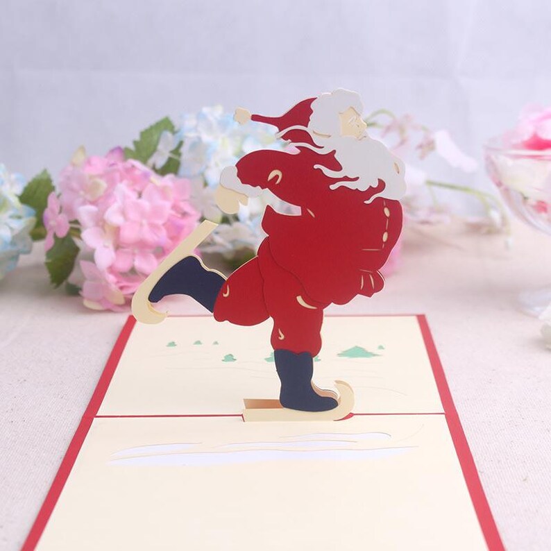 Santa Claus Pop Up Card 3D Christmas Gift For Kids And Family