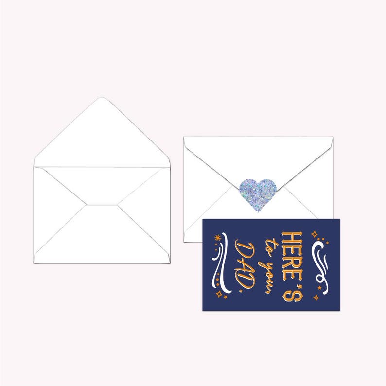 4Pcs Father’s Day Card Set with Stickers for Dad Gift, DIY Style Greeting Pack
