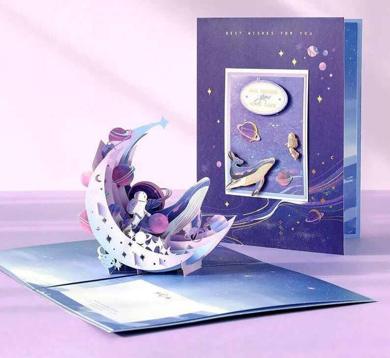 Minimal Thank You Pop Up Card Gift For Teacher Simple Appreciation 3D Greeting Card