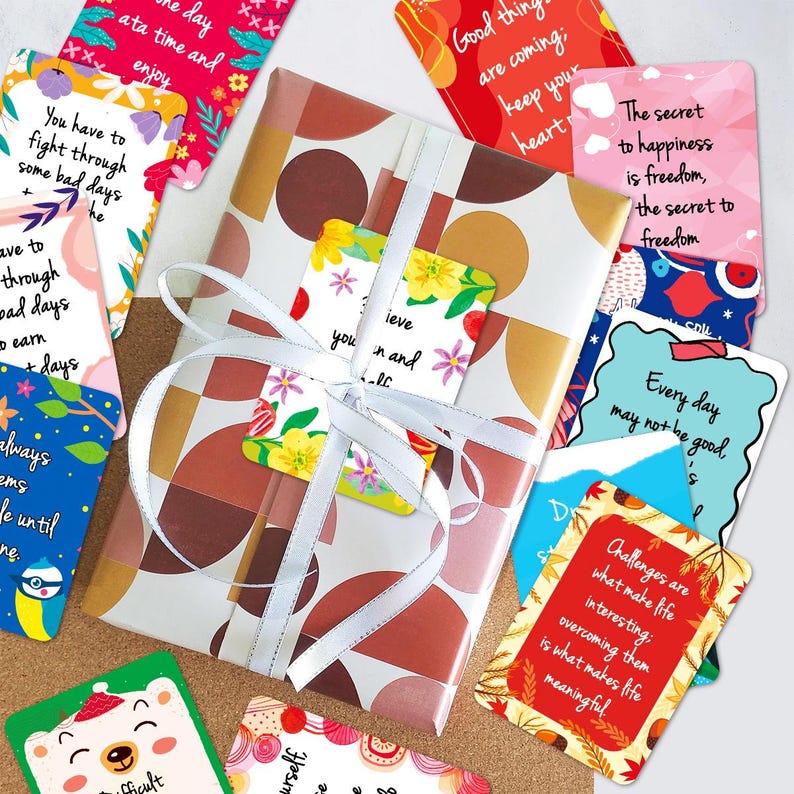 100PCS Motivational Thank You Blank Cards Set for Kids Lunchbox Notes Gift for Students