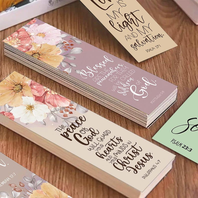 60Pcs Floral Bookmark Set Gift for Book Lovers Graduation Reading