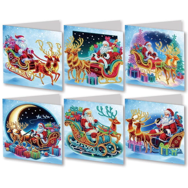 Diamond Painting Butterfly Card Set, 6pc DIY Greeting Cards, Beginner Craft Kit