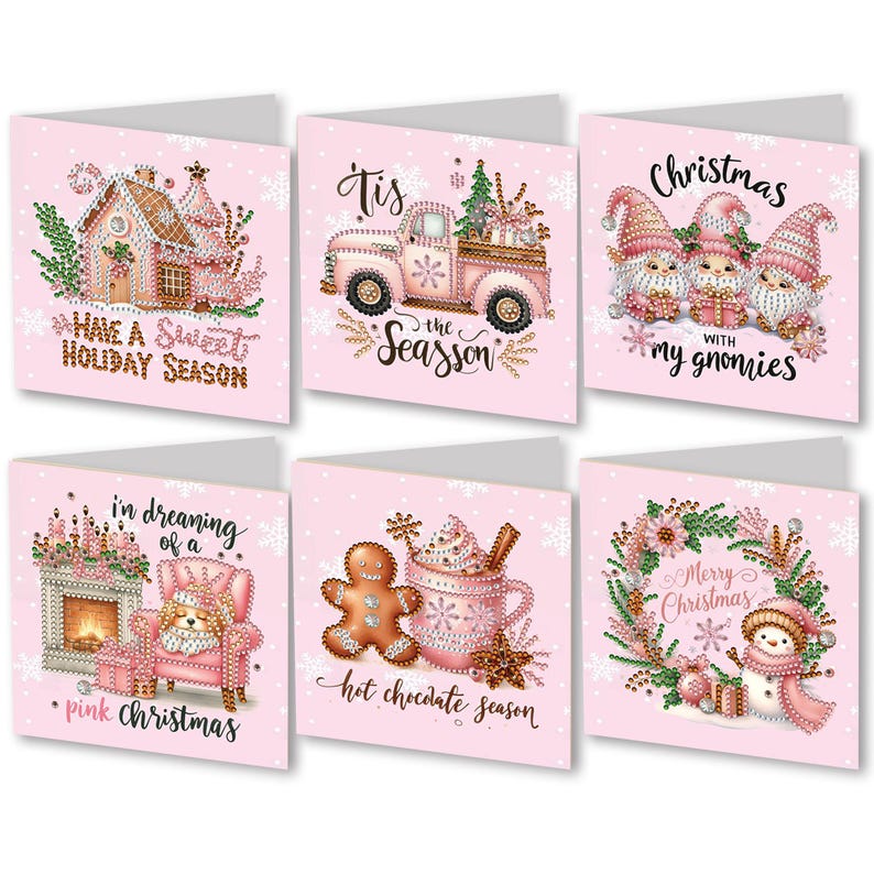 Diamond Painting Butterfly Card Set, 6pc DIY Greeting Cards, Beginner Craft Kit