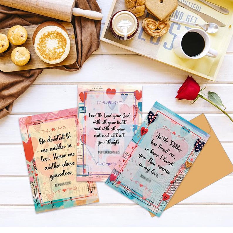 Set of 2 (20PCS) Handwritten Greeting Card Set For Beginners Minimal Thank You Cards