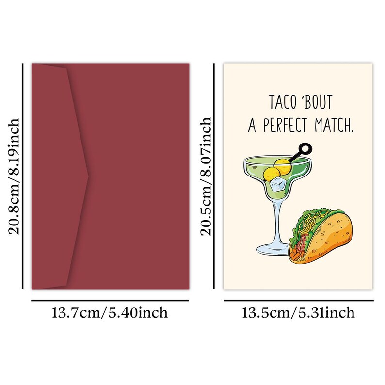 6Pcs Funny Birthday Card Humor Gift for Friend with Envelope