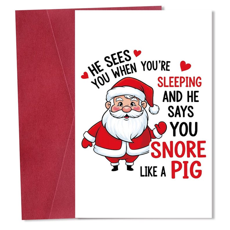 Set of 8 Funny Christmas Card Adult Humor Gift for Friends Party