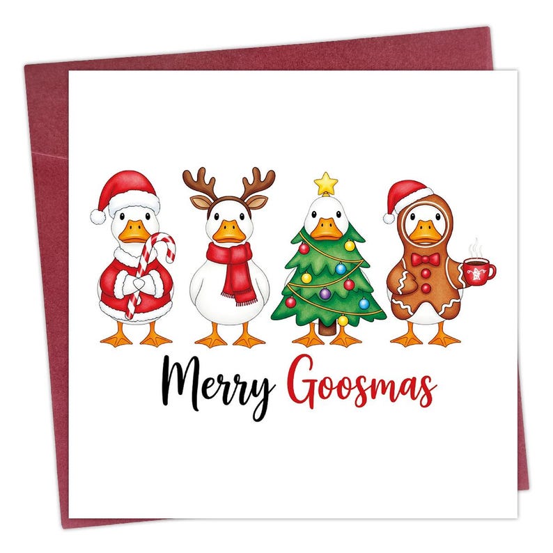 Set of 8 Funny Christmas Card Adult Humor Gift for Friends Party
